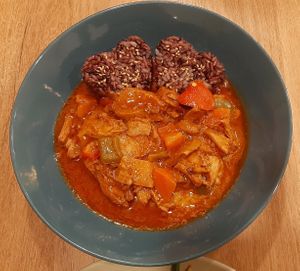 Vegan goulash at Loving Hut - Meditation Center in Ulaanbaatar