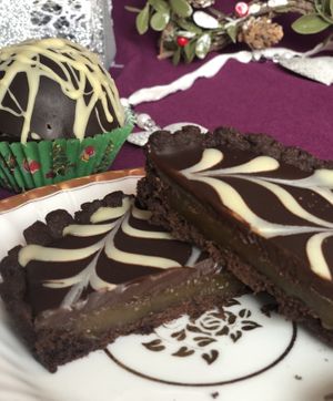 Millionaires Shortbread Tart and Hot Chocolate Bomb   at Morag's Bakes in Telford