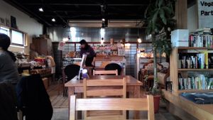 View in the Restaurant at Vegans Cafe and Restaurant in Kyoto