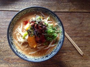 life changing ramen  at Vegans Cafe and Restaurant in Kyoto