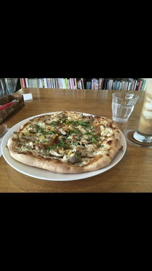Best vegan pizza ever  at Vegans Cafe and Restaurant in Kyoto