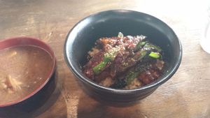 BBQ Tofu and Rice at Vegans Cafe and Restaurant in Kyoto