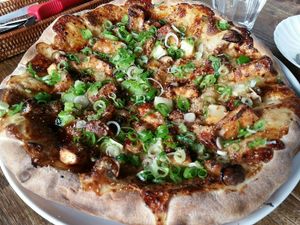 deep fried tofu bread dough type at Vegans Cafe and Restaurant in Kyoto