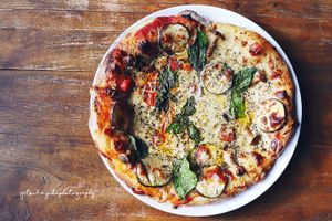 Margherita pizza from Vegans Cafe  at Vegans Cafe and Restaurant in Kyoto