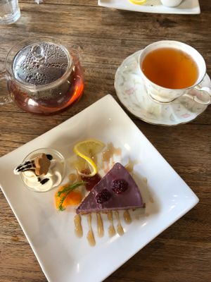 Cheesecake was amazing, and so was the ice-cream! at Vegans Cafe and Restaurant in Kyoto