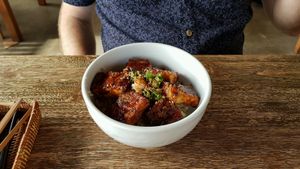 Fried tofu & rice (medium size) at Vegans Cafe and Restaurant in Kyoto