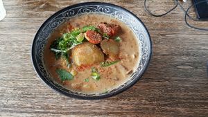 Soy milk ramen at Vegans Cafe and Restaurant in Kyoto