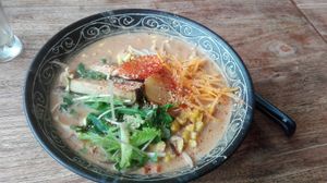 Veggie ramen with soy-milk at Vegans Cafe and Restaurant in Kyoto