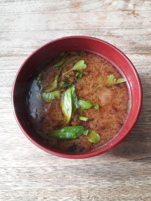 Classic miso soup at Vegans Cafe and Restaurant in Kyoto