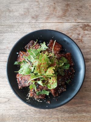 The BEST. Tofu over rice. The highlight of this place!! at Vegans Cafe and Restaurant in Kyoto