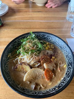Miso Ramen at Vegans Cafe and Restaurant in Kyoto