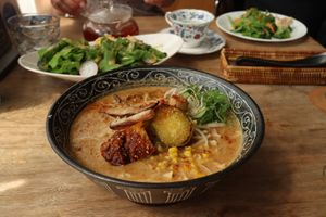 Vegan ramen at Vegans Cafe and Restaurant in Kyoto