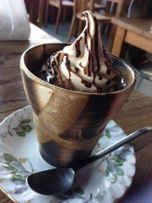 Ice cream shake. at Vegans Cafe and Restaurant in Kyoto