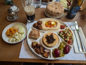 Yerushalmit without egg at Hummus Tel Aviv by Fein&Dein Feinkost in Zurich