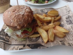 Mushy mushroom burger at Twist in Mallorca