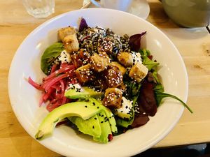 Delicious tasty tofu poke bowl!🌟🌟🌟🌟🌟  at The Courtyard in Portsmouth