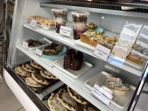 All vegan except the brownies   at Ubuntu Café in Santiago