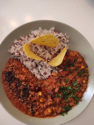 Tofu chili at  Vegigan in Tenerife