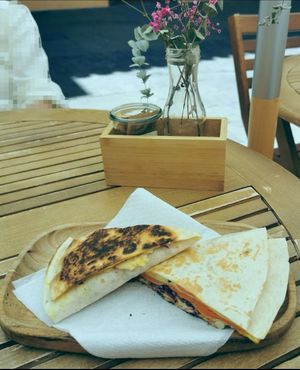 Fajita-Sándwich de salmón at  Vegigan in Tenerife