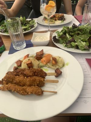 “chicken” and veg and salad  at The Botanist in Zadar