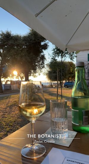 Nice view of the sunset  at The Botanist in Zadar