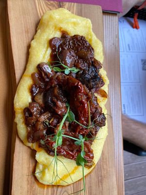 Polenta with mushrooms. To die for!   at The Botanist in Zadar