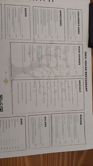 Menü at The Botanist in Zadar