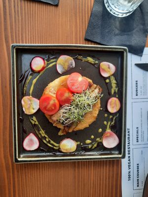Chickpea flour bread at The Botanist in Zadar