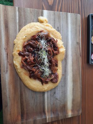 Polenta with mushrooms at The Botanist in Zadar