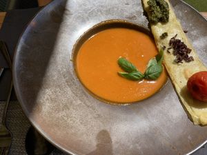 Tomato soup   at The Botanist in Zadar