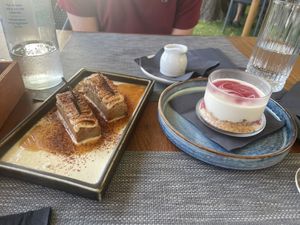Cheescake and tiramisu (highly recommend!)  at The Botanist in Zadar