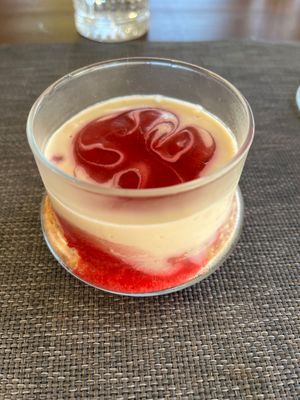 rasberry cheescake at The Botanist in Zadar