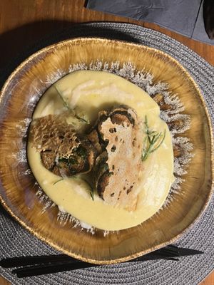 OLM - ´fish’ dish  at The Botanist in Zadar