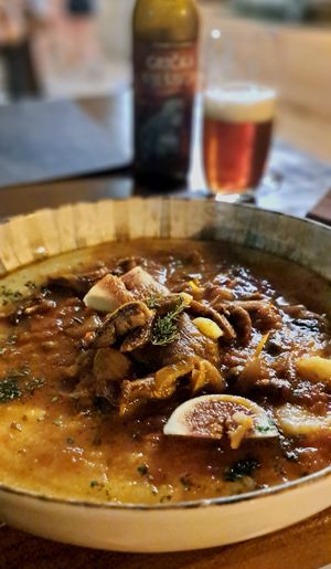 Amazing textures in this dish, and it paired very nicely with the red lager, about which Eva provided a fun story. at The Botanist in Zadar