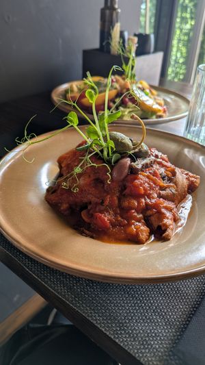 Polenta with oyster mushrooms at The Botanist in Zadar