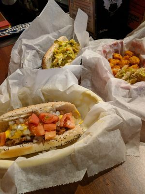 Beano, Picnic Table and Spicy Cauliflower Bites at Dirty Franks Hot Dog Palace in Columbus