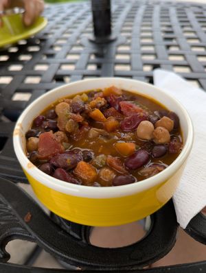 Small chili (they also have a meal size) at Pistachio Cafe in Gananoque