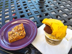 Looks already a bit ugly... Was so delicious that we started eating before taking a picture. at Pistachio Cafe in Gananoque