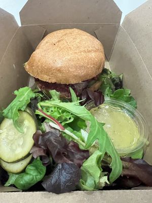 Plant burger   at SFO - The Plant Cafe Organic- T2 in South San Francisco