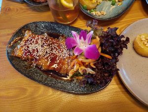 vegan "duck" at Nón Lá Vietnamese Garden in Basel