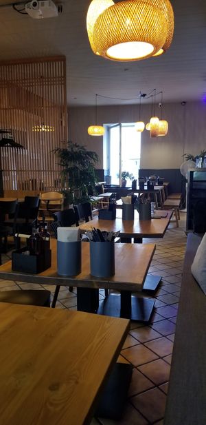 Inside the restaurant. at Nón Lá Vietnamese Garden in Basel