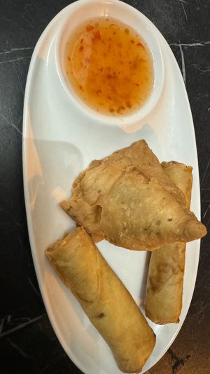 Samosa and rolls. Great!  at Kasthamandap Restaurant And Cafe House in Lisbon