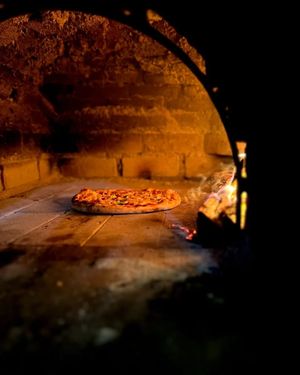 Woodfired pizza at Vegan Tranquil Rose in Kandy