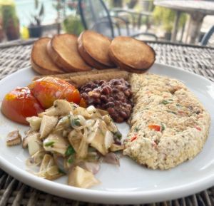 Vegan English Breakfast at Vegan Tranquil Rose in Kandy