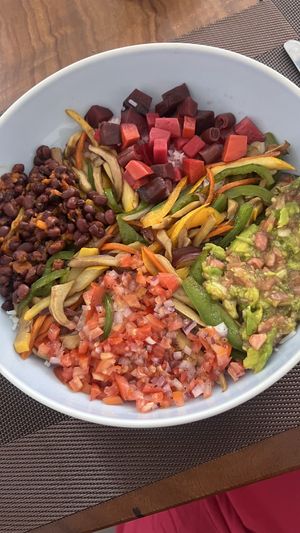 Burito rice bowl  at Vegan Tranquil Rose in Kandy