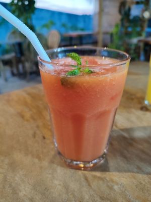 papaya juice at Vegan Tranquil Rose in Kandy