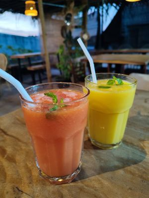 juices at Vegan Tranquil Rose in Kandy