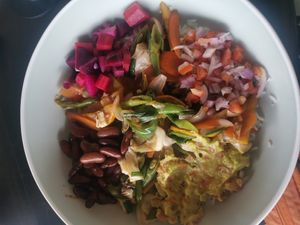 Burrito bowl at Vegan Tranquil Rose in Kandy
