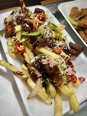 ‘Beef’ loaded fries  #Veganuary at Forked Up Vegan Kitchen - Blackstock Market in Liverpool