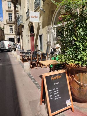 Outside terrace at Hakko in Montpellier